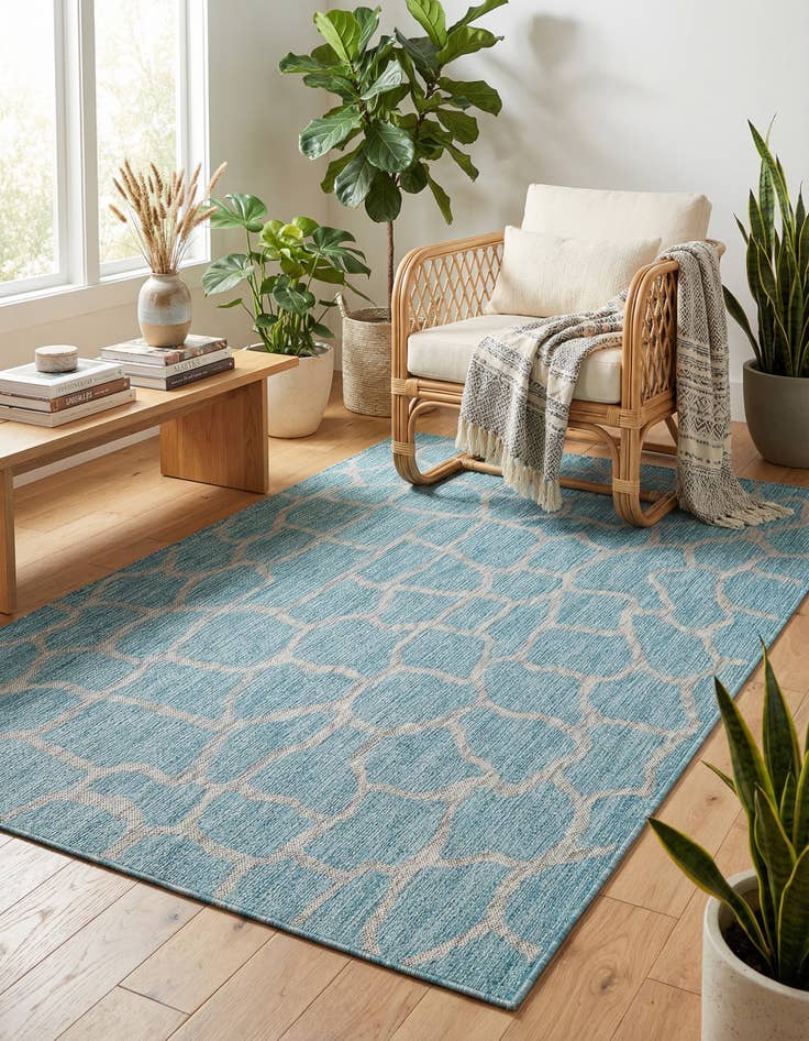 Detail image of 5' 3 x 8' Washable Safari Indoor / Outdoor Rug