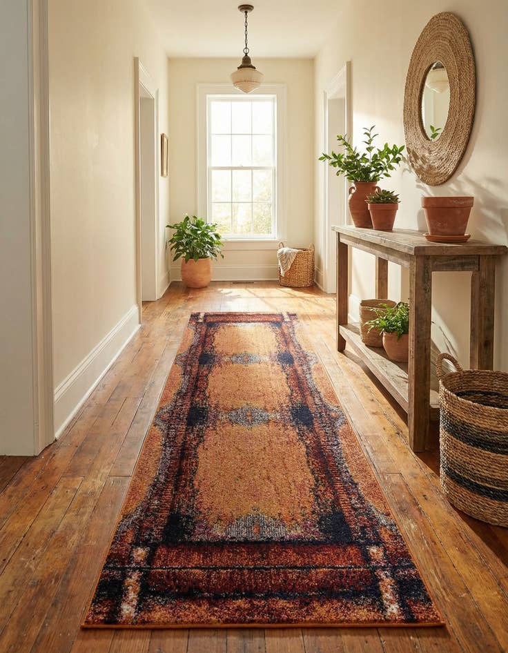 Detail image of 2' 7 x 10' Washable Hyacinth Runner Rug