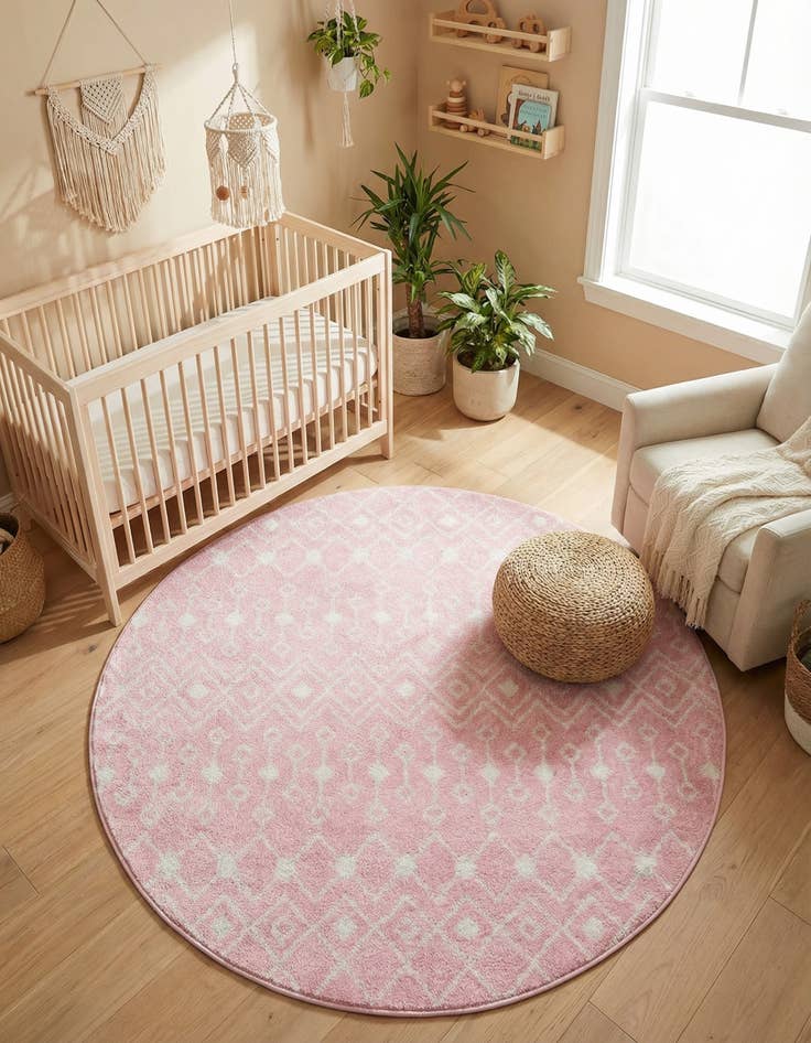 Detail image of 5' 3 x 5' 3 Moroccan Trellis Round Rug