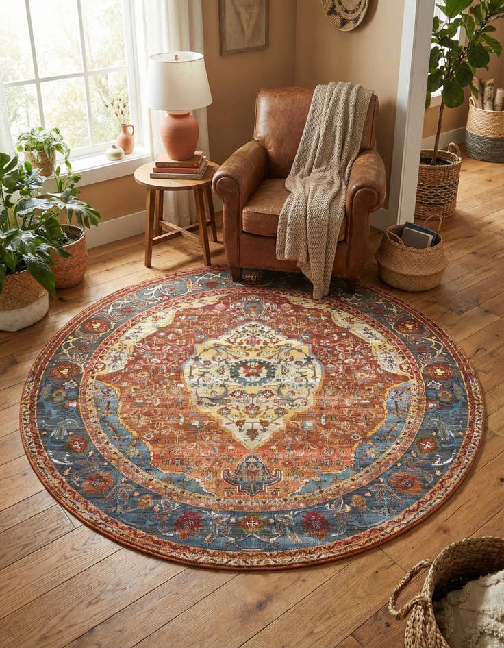 Detail image of 5' 5 x 5' 5 Santiago Round Rug