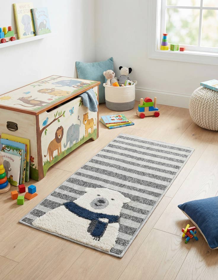 Detail image of 2' x 4' Whimsy Kids Runner Rug