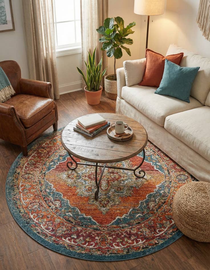 Detail image of 5' x 5' Isabella Round Rug