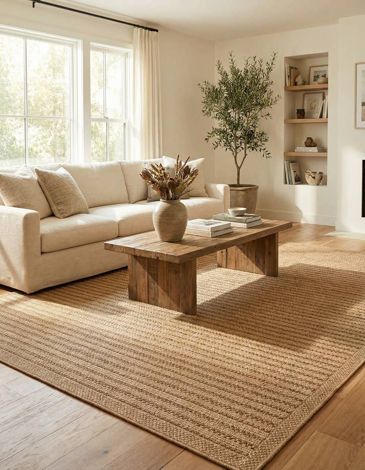 Detail image of 7' 10 x 10' Washable Border Indoor / Outdoor Rug