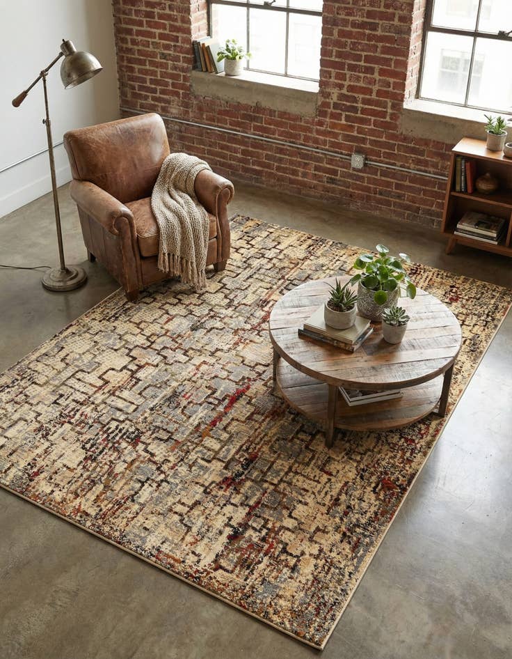 Detail image of  5' 3 x 8' Saturn Rug