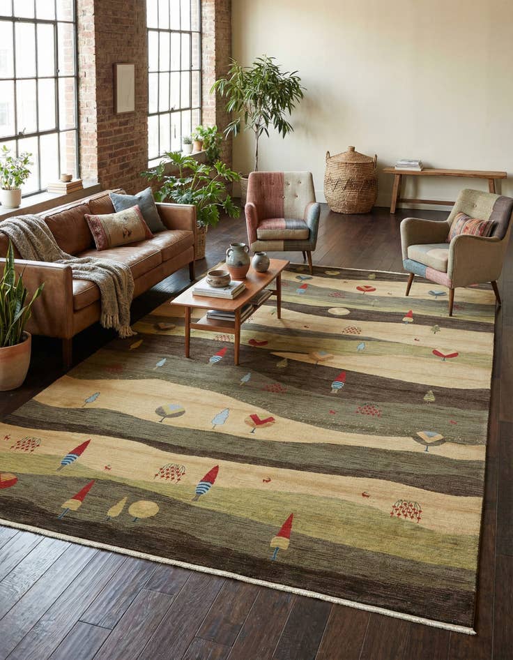 Detail image of 10' 6 x 16' 5 Kashkuli Gabbeh Rug