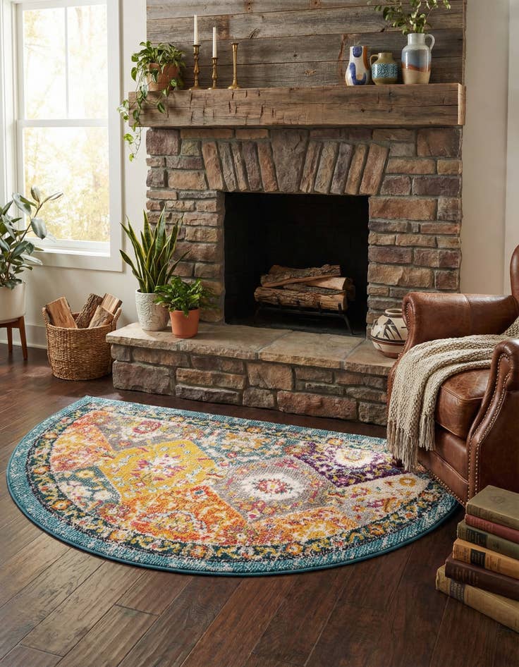 Detail image of 2' 7 x 4' Carrington Hearth Rug