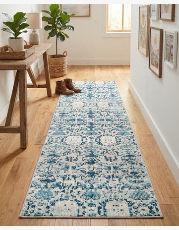 Blue Amulet Runner Rug