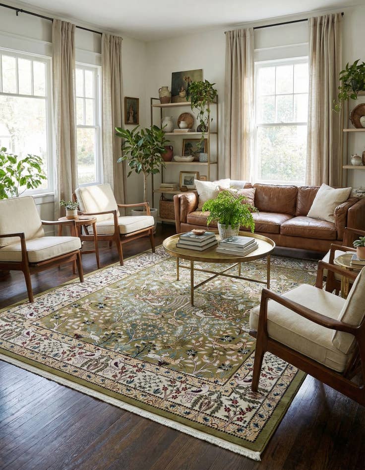 Detail image of 7' 10 x 10' Nain Design Rug