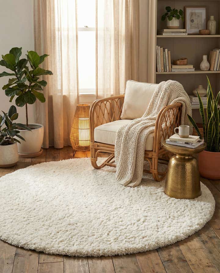 7' x 7' Zermatt Shag Round Rug