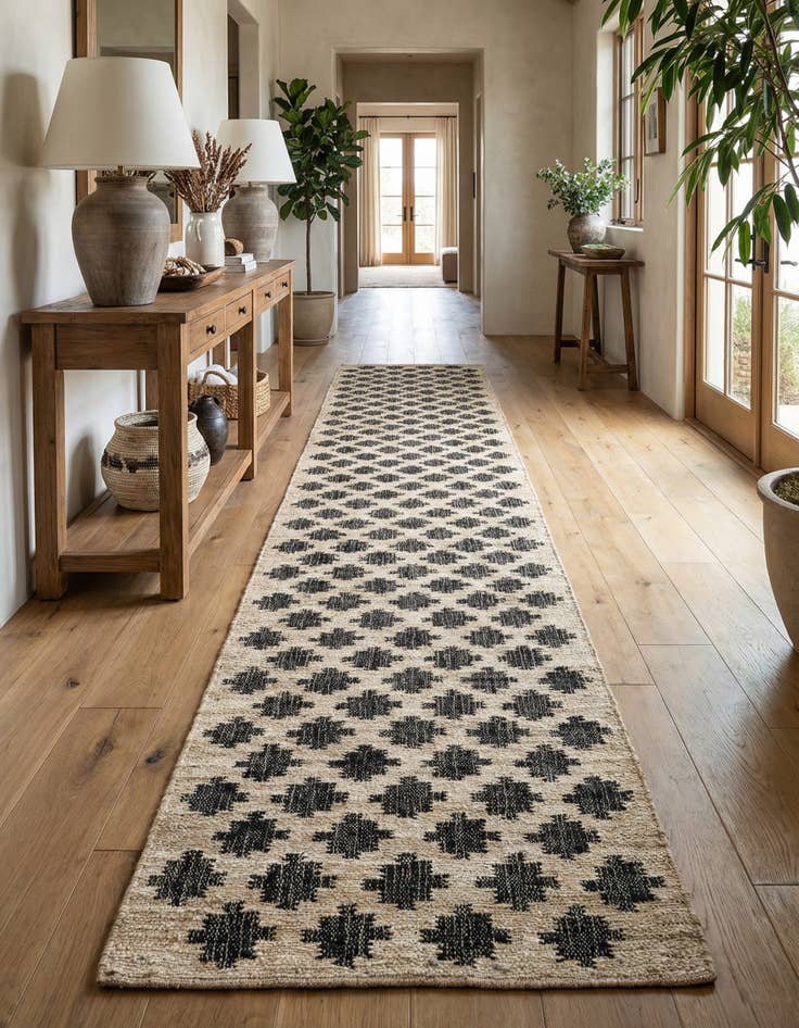 Detail image of 2' 7 x 12'  Hand Woven Kala Handwoven Jute Runner Rug