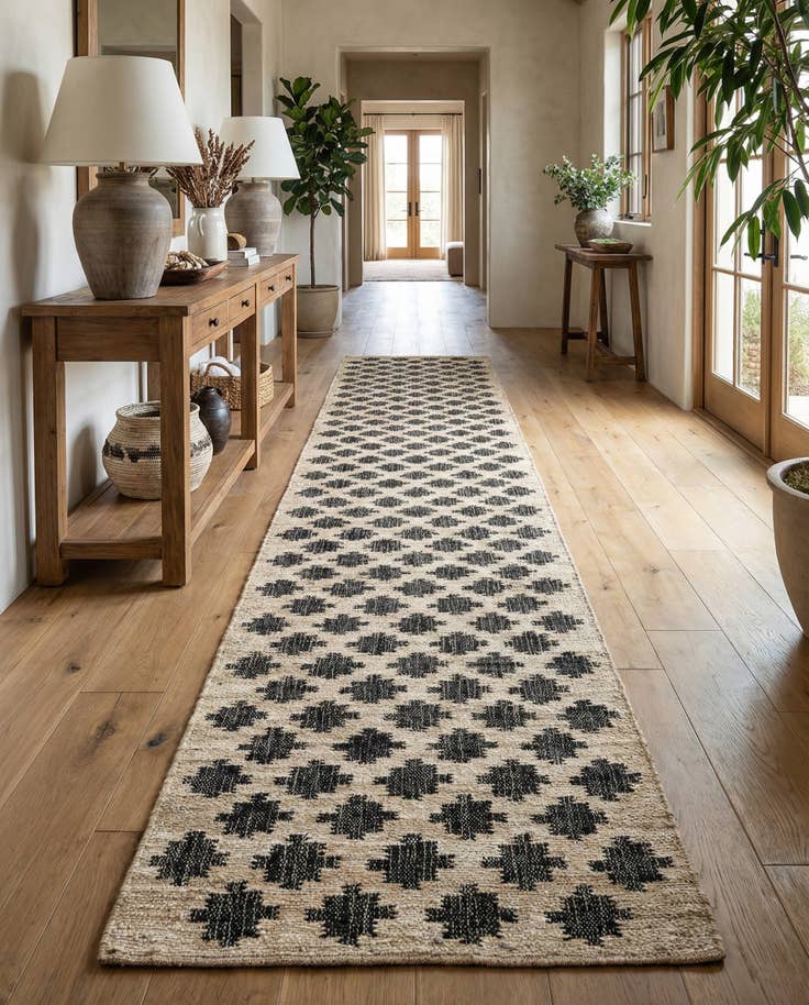 Detail image of 2' 7 x 12' Hand Woven Kala Handwoven Jute Runner Rug