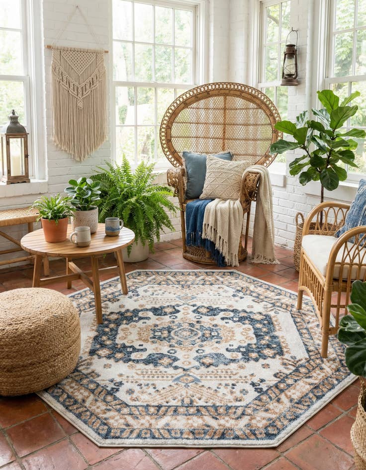 Detail image of 7' x 7' Oxford Octagon Rug