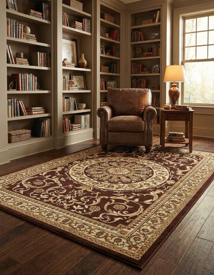 Detail image of 7' 10 x 11' Classic Aubusson Rug