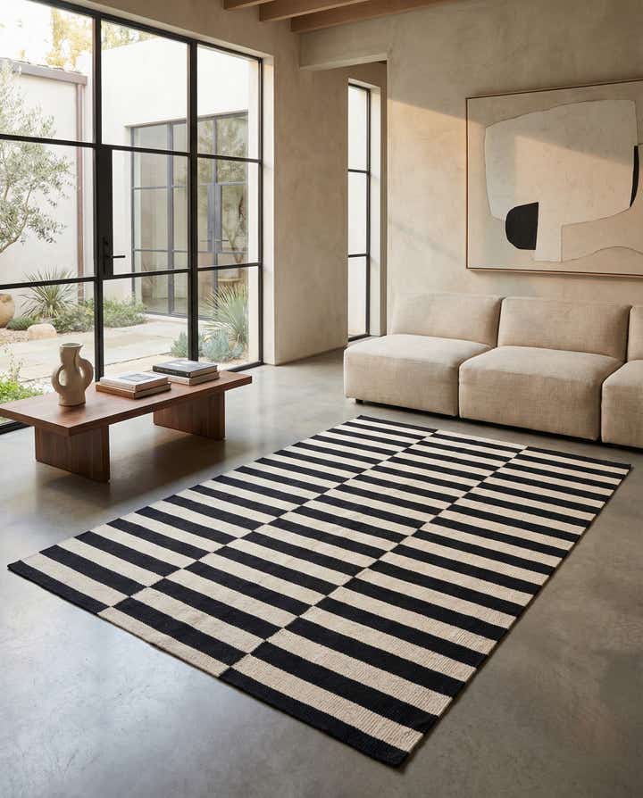 4' 2 x 5' 11 Hand Woven Kilim Modern Wool Rug