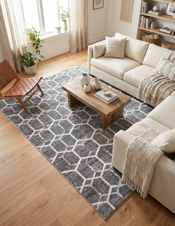 5' x 8' Lattice Trellis Rug