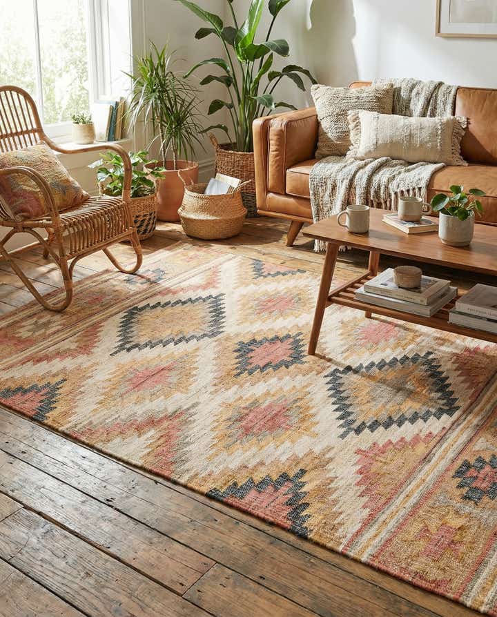 6' 1 x 9' Hand Woven Kilim Jute Rug