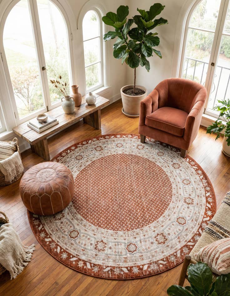 Detail image of 7' 10 x 7' 10 Charlotte Round Rug
