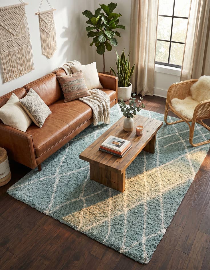 Detail image of 5' 3 x 8' Soft Touch Shag Rug