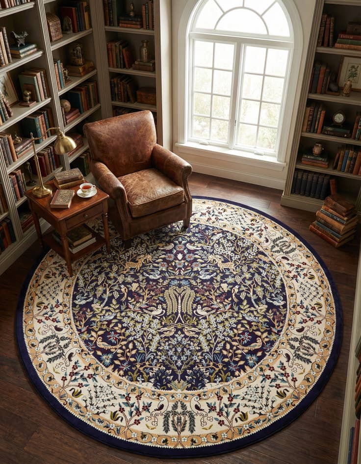 Detail image of  10' x 10' Nain Design Round Rug