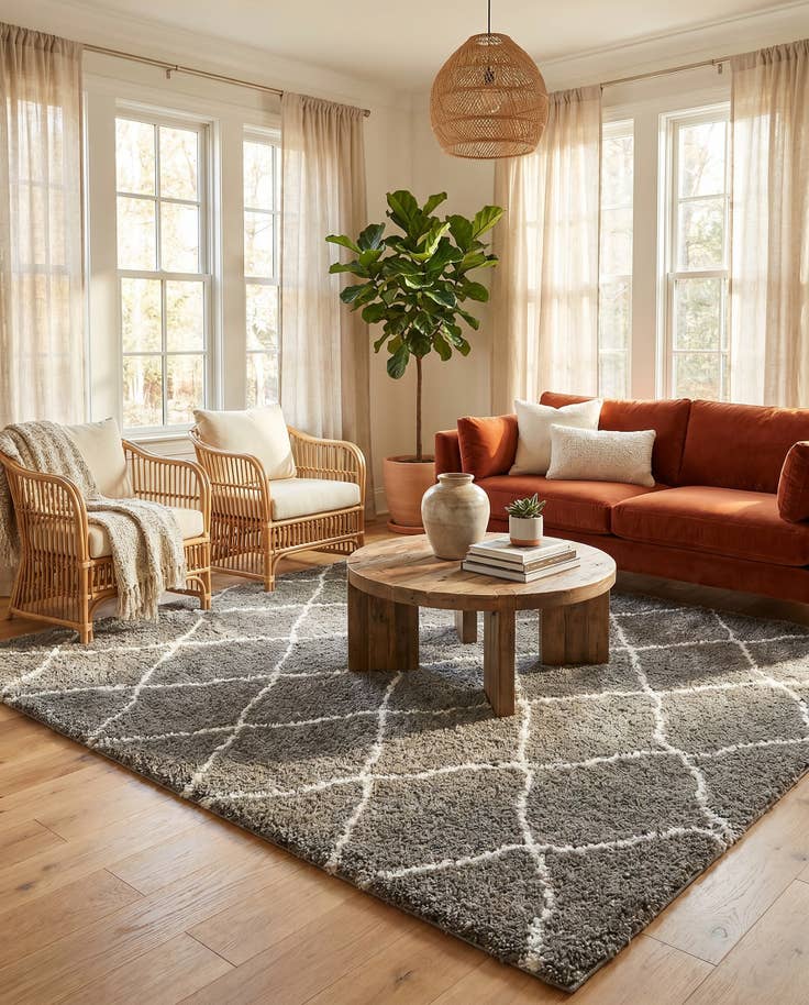 Detail image of 8' x 8' Marrakesh Shag Square Rug