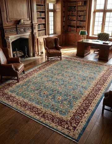12' 3 x 17' Hand Knotted Peshawar Ziegler Rug