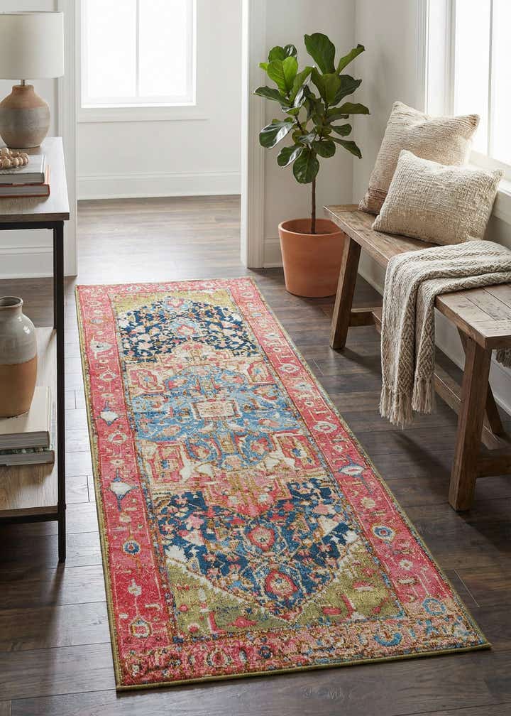 2' x 6' Easy-Clean Traditional Indoor / Outdoor Runner Rug