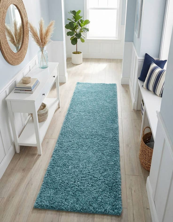 Detail image of  2' 7 x 10' Soft Solid Shag Runner Rug