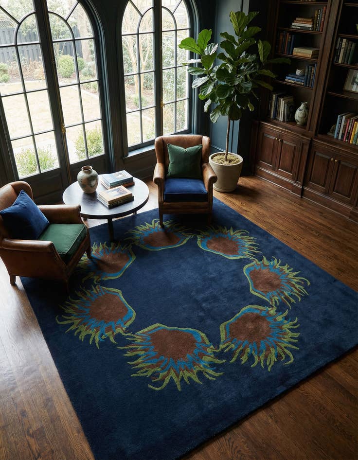 Detail image of 7' 6 x 7' 6 Luna Wool Square Rug