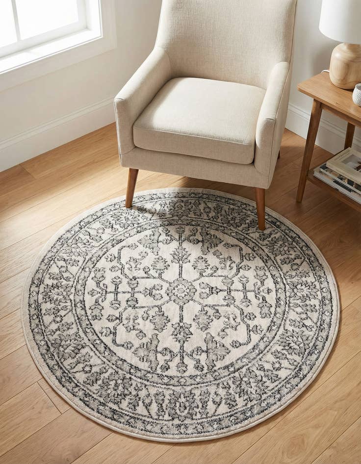 Detail image of 3' 3 x 3' 3 Eco Traditional Round Rug