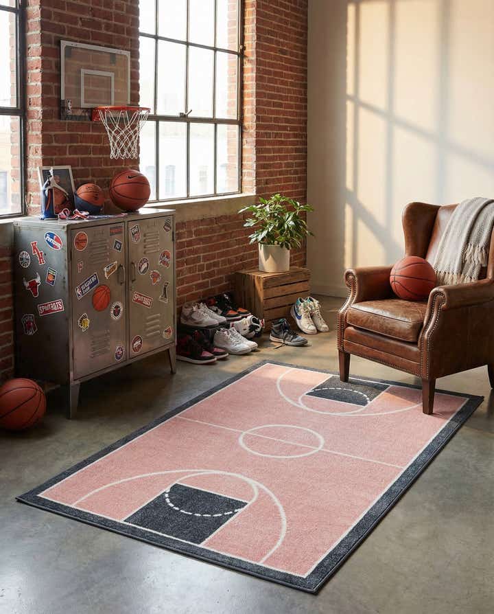 3' 3 x 5' 3 Sports Washable Rug