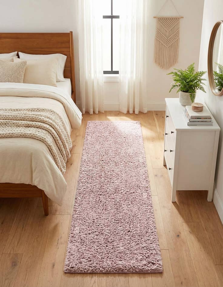 Detail image of  2' x 6' 9 Soft Solid Shag Runner Rug