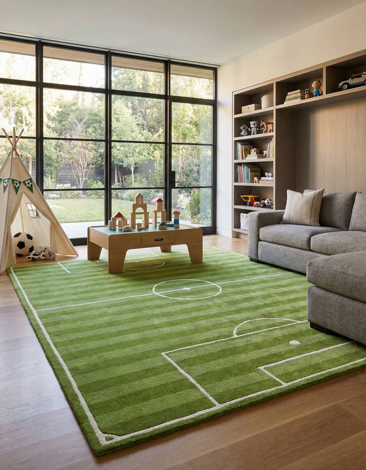 Detail image of 8' x 10' Playtime Kids Wool Freeform Rug