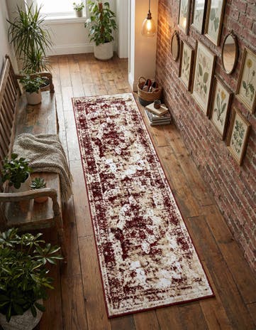 Burgundy Monte Carlo Runner Rug