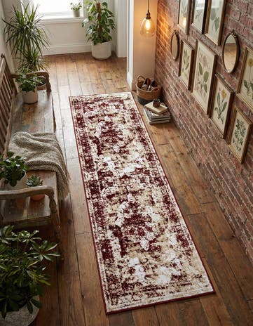 Burgundy Monte Carlo Runner Rug