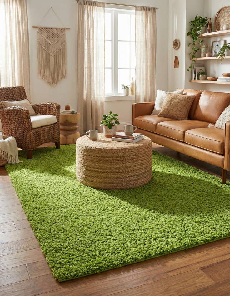 Detail image of 6' x 9' Solid Shag Rug