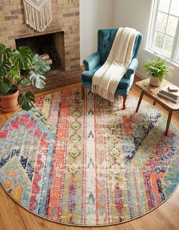 Washable Mesa Round Rug