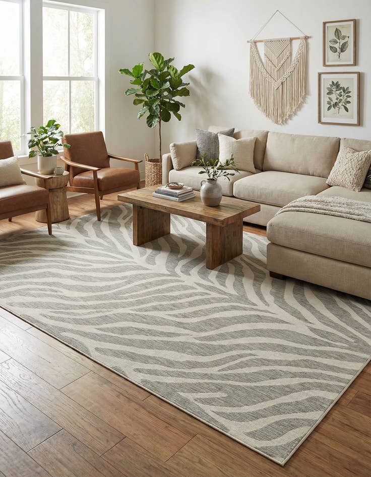 Detail image of 10' x 14'  Washable Safari Indoor / Outdoor Rug