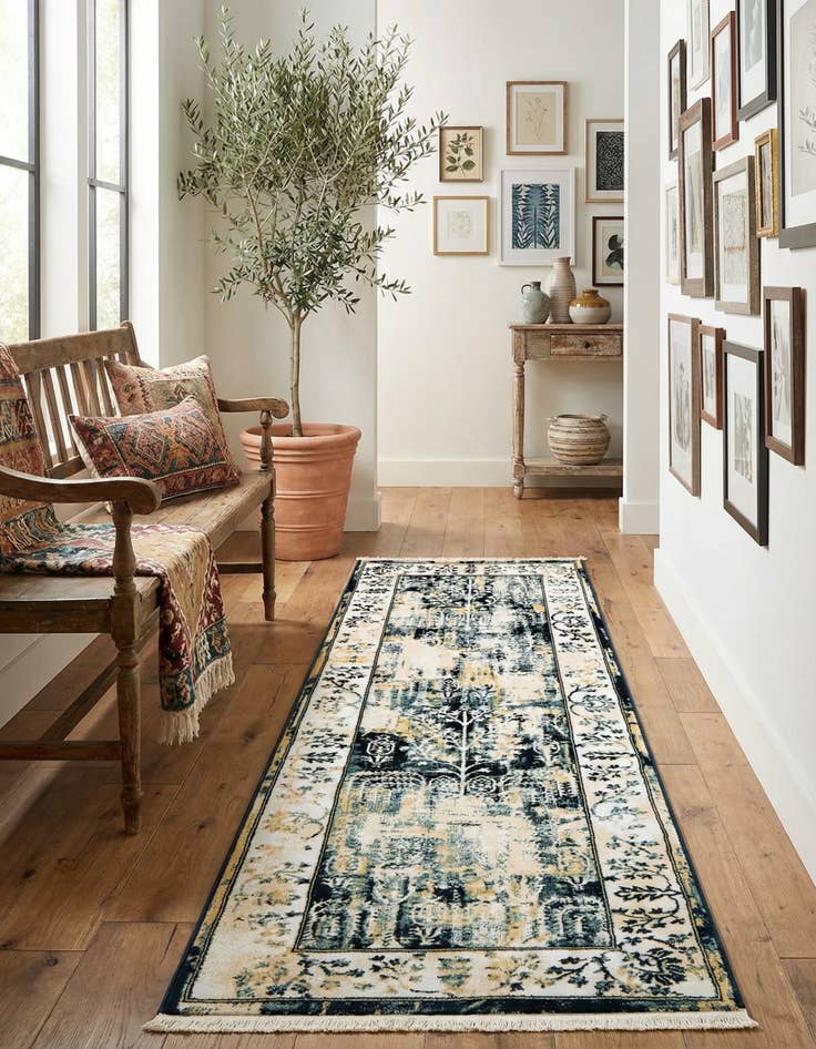 Detail image of 2' x 6' Nain Design Runner Rug