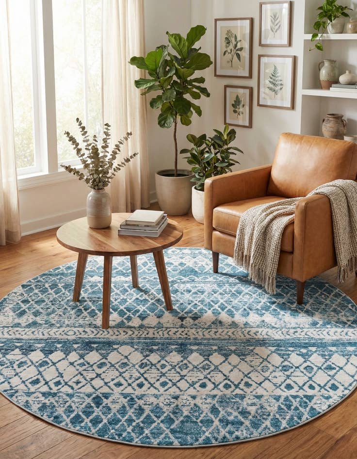 Detail image of 7' x 7' Leipzig Round Rug