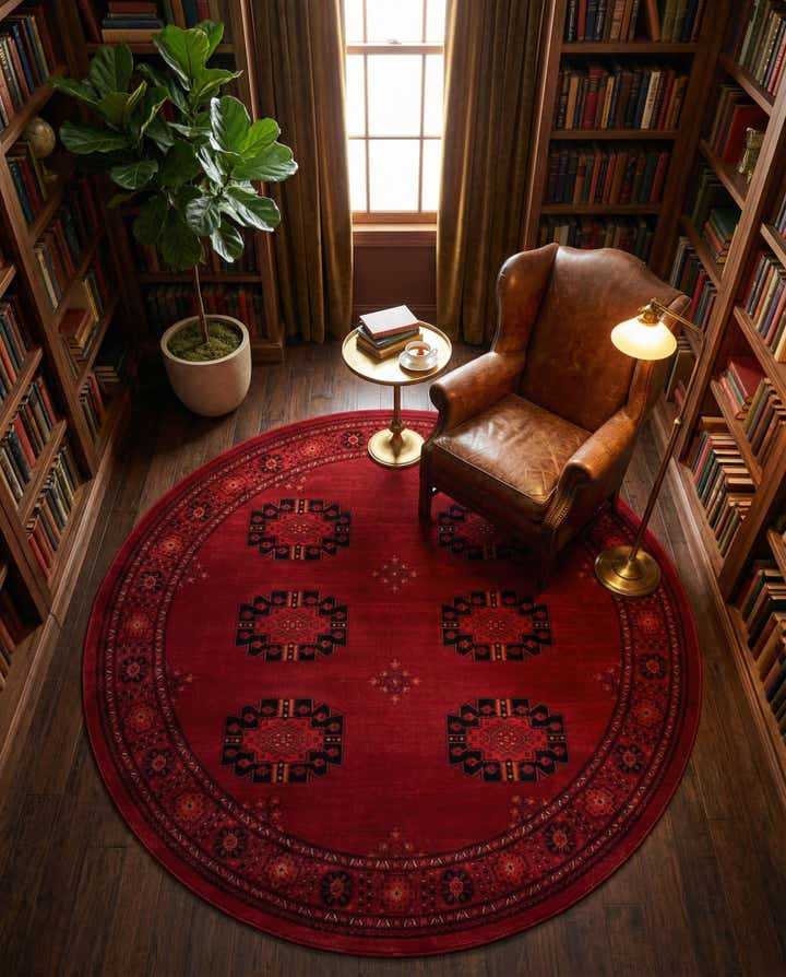 7' 10 x 7' 10 Bokhara Round Rug