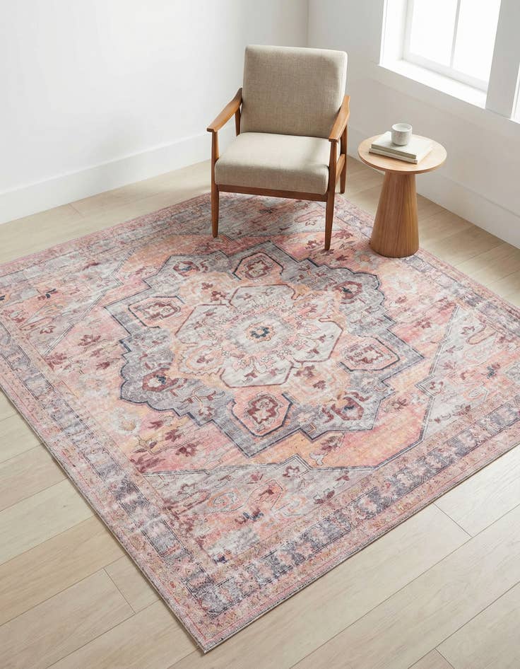 Detail image of 5' 3 x 5' 3 Washable Mangata Square Rug