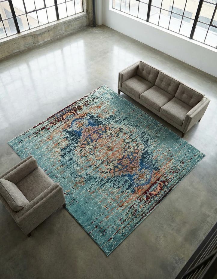 8' x 8' Washable Carnevale Square Rug
