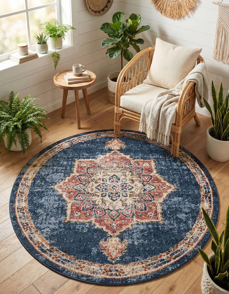 Detail image of 5' x 5' Arcadia Round Rug