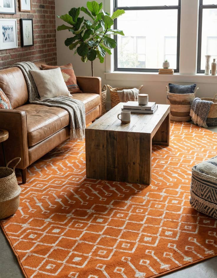 Detail image of 6' x 9' Kasbah Trellis Rug