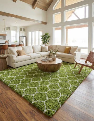 10' 8 x 14' Lattice Shag Rug