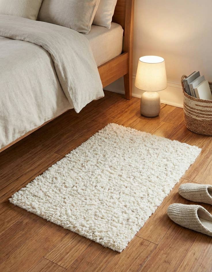 Detail image of 2' x 3' Solid Shag Rug