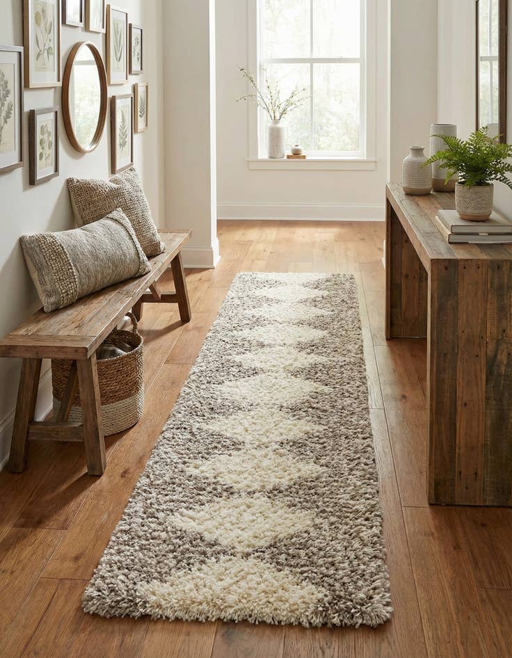 Detail image of 2' 7 x 12' Infinity Shag Runner Rug