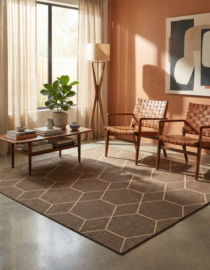 Detail image of 7' 10 x 7' 10 Hand Woven Dunes Square Rug