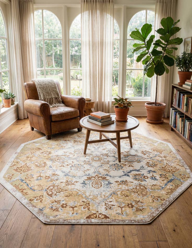 Detail image of 7' 10 x 7' 10 Highbury Octagon Rug