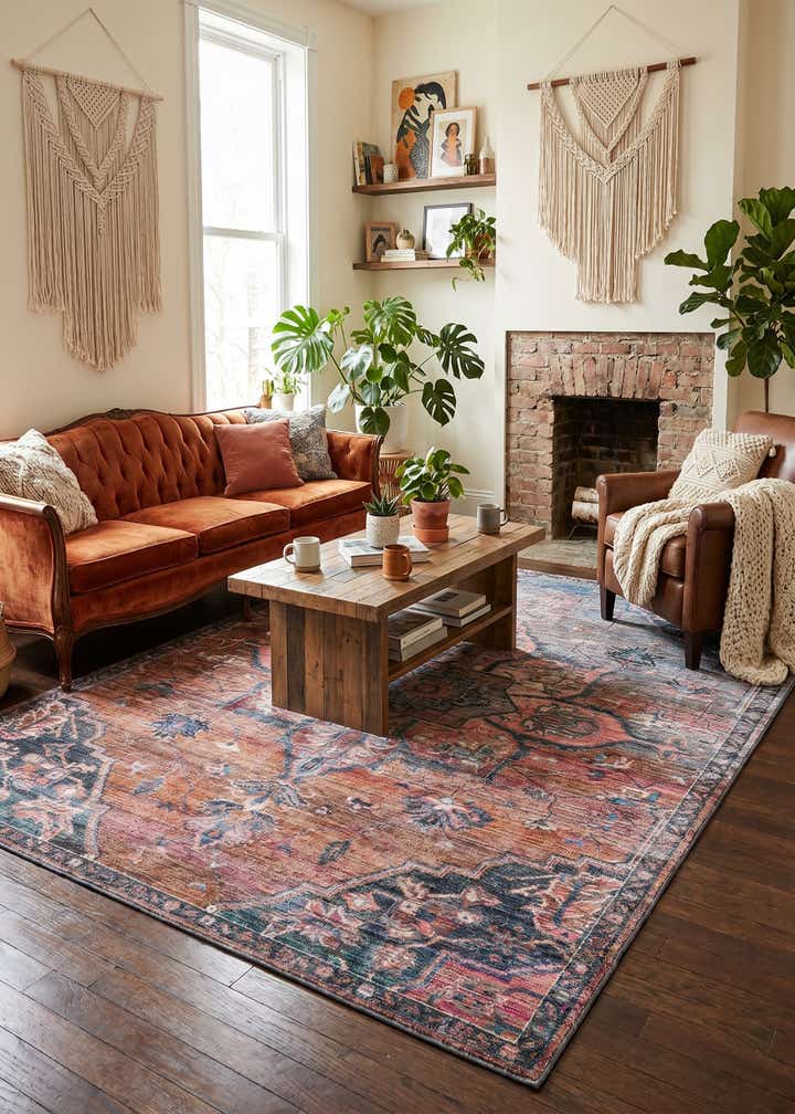 7' 10 x 10' Washable Nostalgia Rug